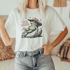 Funny Drama Frog Graphic Tee Vintage Style Dark Humor T-Shirt